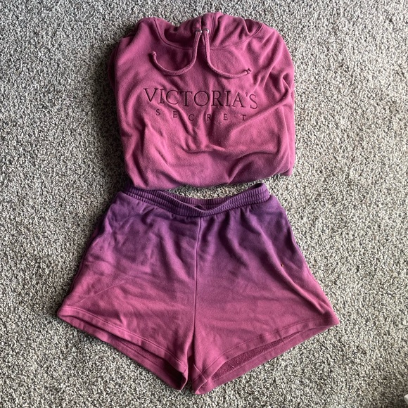 Victoria's Secret Tops - VS hoodie and shorts set